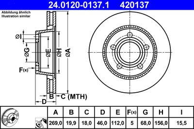 Brake Disc ATE 24.0120-0137.1