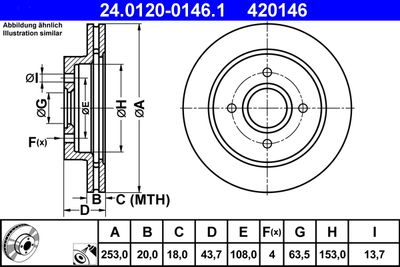 Brake Disc ATE 24.0120-0146.1