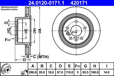 Brake Disc ATE 24.0120-0171.1