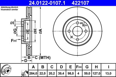 Brake Disc ATE 24.0122-0107.1