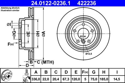 Brake Disc ATE 24.0122-0236.1