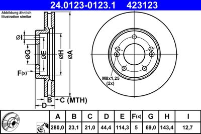 Brake Disc ATE 24.0123-0123.1