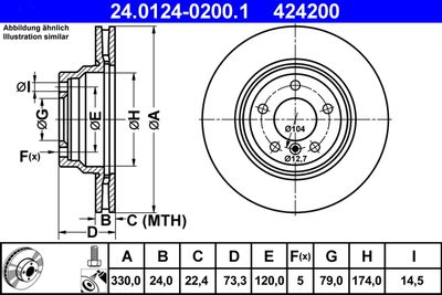 Brake Disc ATE 24.0124-0200.1