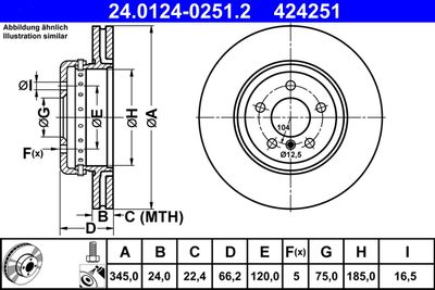 Brake Disc ATE 24.0124-0251.2