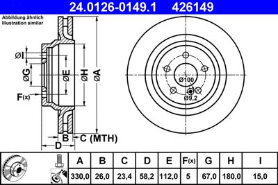 Brake Disc ATE 24.0126-0149.1