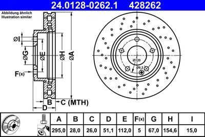 Brake Disc ATE 24.0128-0262.1