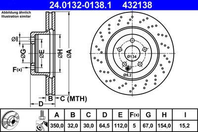 Brake Disc ATE 24.0132-0138.1