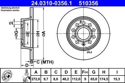 Brake Disc ATE 24.0310-0356.1