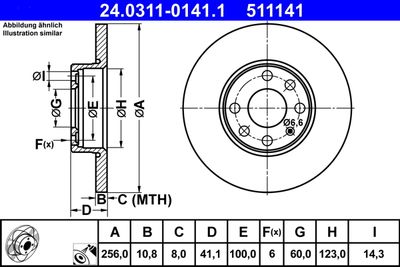 Brake Disc ATE 24.0311-0141.1