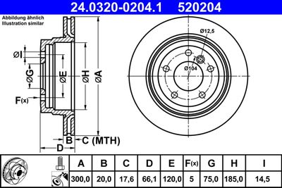 Brake Disc ATE 24.0320-0204.1