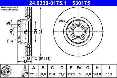 Brake Disc ATE 24.0330-0175.1