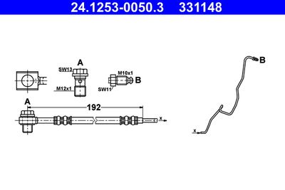 Brake Hose ATE 24.1253-0050.3