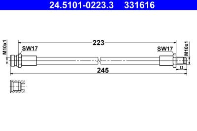 Brake Hose ATE 24.5101-0223.3