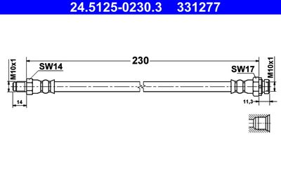 Brake Hose ATE 24.5125-0230.3