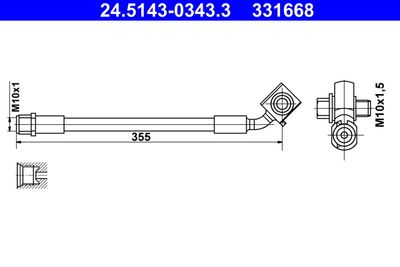 Brake Hose ATE 24.5143-0343.3