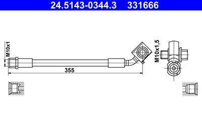 Brake Hose ATE 24.5143-0344.3