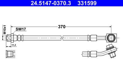 Brake Hose ATE 24.5147-0370.3