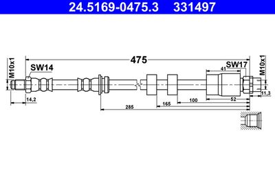 Brake Hose ATE 24.5169-0475.3