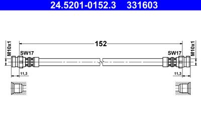 Brake Hose ATE 24.5201-0152.3