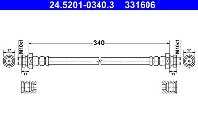 Brake Hose ATE 24.5201-0340.3