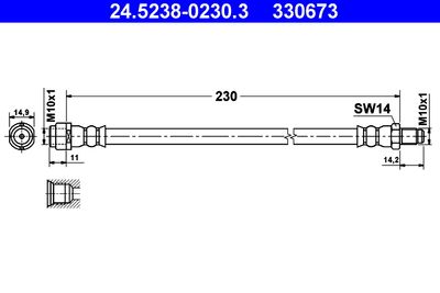 Brake Hose ATE 24.5238-0230.3