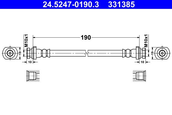 ATE 24.5247-0190.3 Brake Hose