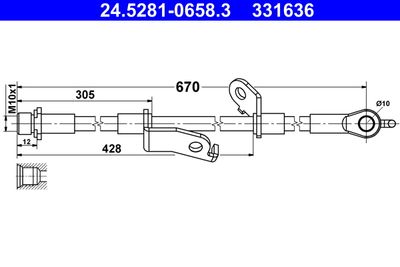 Brake Hose ATE 24.5281-0658.3