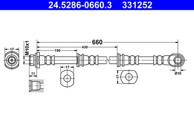 Brake Hose ATE 24.5286-0660.3