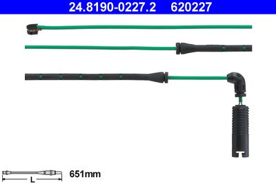 Warning Contact, brake pad wear ATE 24.8190-0227.2