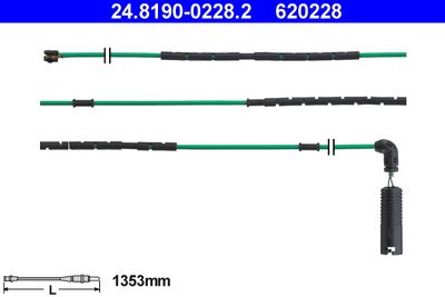 Warning Contact, brake pad wear ATE 24.8190-0228.2