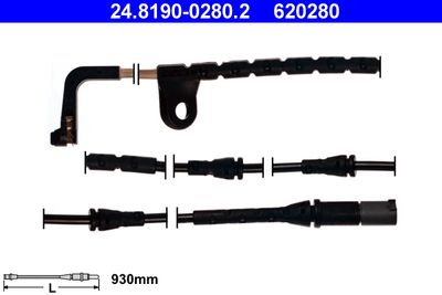 Warning Contact, brake pad wear ATE 24.8190-0280.2