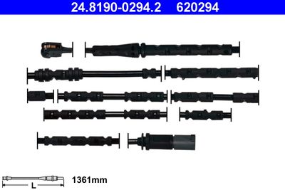 Warning Contact, brake pad wear ATE 24.8190-0294.2