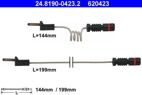 ATE 24.8190-0423.2 Warning Contact, brake pad wear