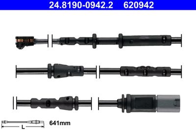 Warning Contact, brake pad wear ATE 24.8190-0942.2