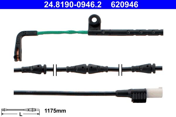 ATE 24.8190-0946.2 Warning Contact, brake pad wear