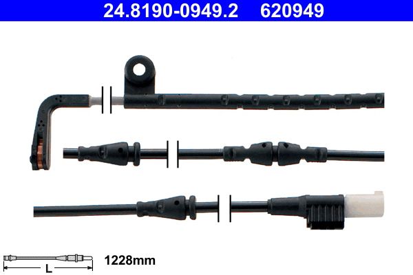 ATE 24.8190-0949.2 Warning Contact, brake pad wear