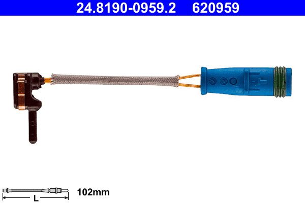 ATE 24.8190-0959.2 Warning Contact, brake pad wear