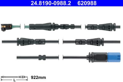 Warning Contact, brake pad wear ATE 24.8190-0988.2