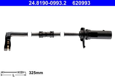 Warning Contact, brake pad wear ATE 24.8190-0993.2