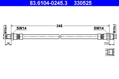 Brake Hose ATE 83.6104-0245.3