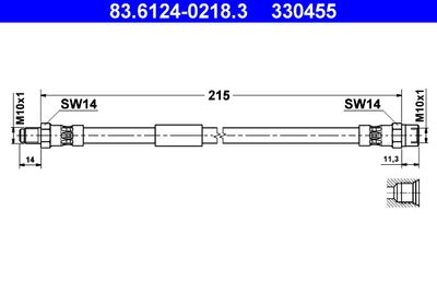 Brake Hose ATE 83.6124-0218.3