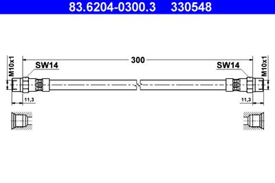 Brake Hose ATE 83.6204-0300.3