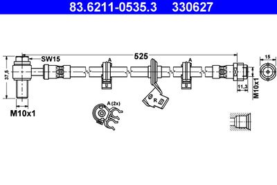 Brake Hose ATE 83.6211-0535.3