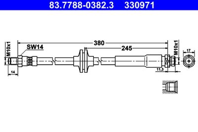 Brake Hose ATE 83.7788-0382.3