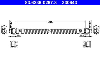 Brake Hose ATE 83.6239-0297.3