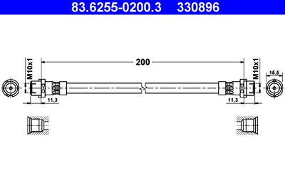 Brake Hose ATE 83.6255-0200.3