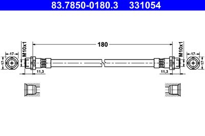 Brake Hose ATE 83.7850-0180.3