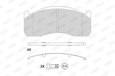 Brake Pad Set, disc brake BERAL BCV29151TK