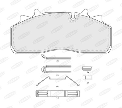 Brake Pad Set, disc brake BERAL BCV29159TK