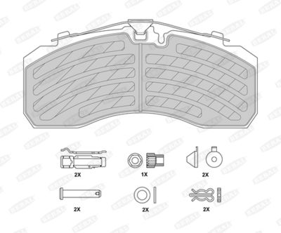 Brake Pad Set, disc brake BERAL BCV29253TK